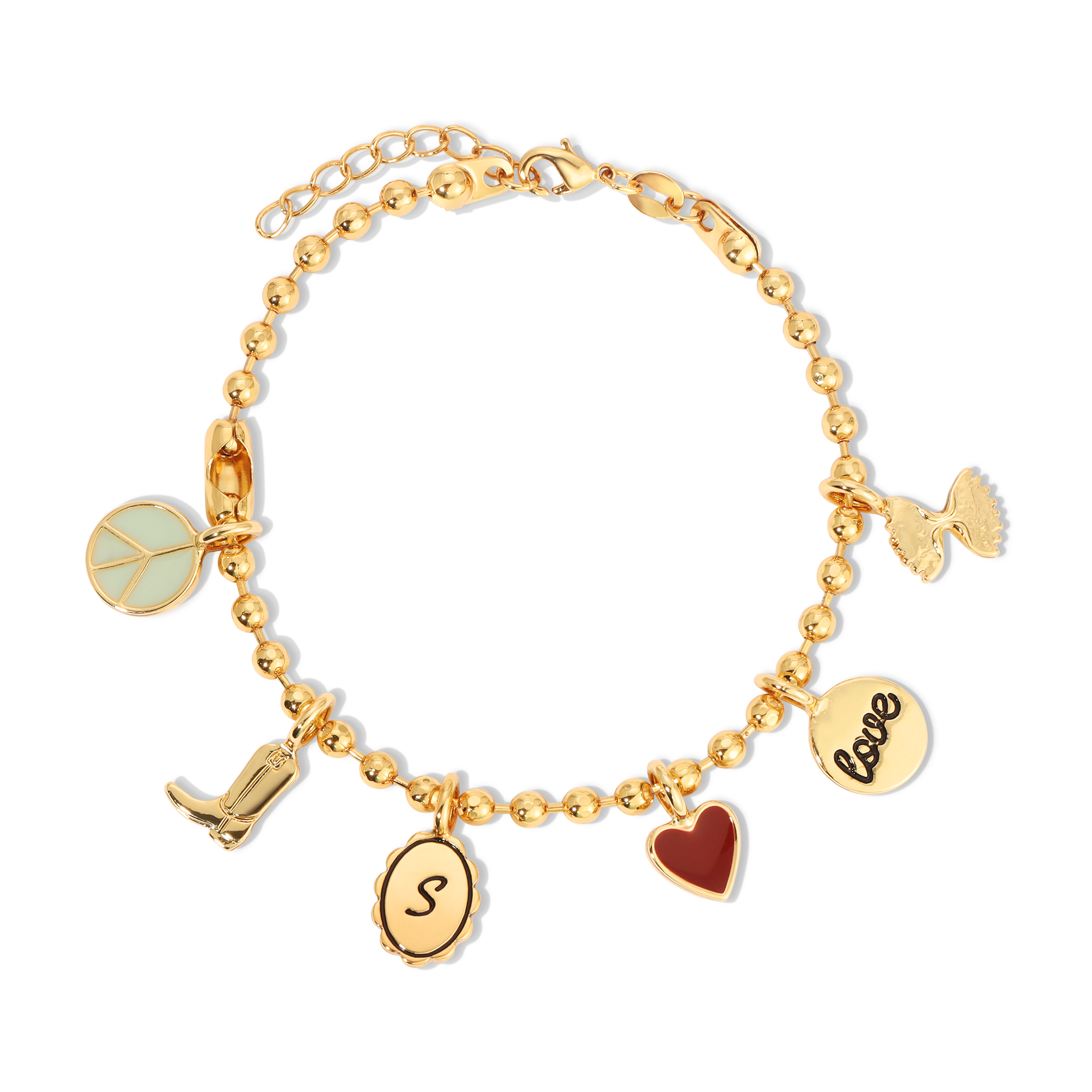 Lucky Feather - Wholesale Charm/Dangle Bracelet - Charm Garden - Bracelet Chain - Gold2