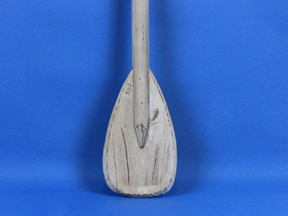 Hampton Nautical - Wholesale Wall Accent - Wooden Rustic Whitewashed Decorative Rowing Boat Paddle with2