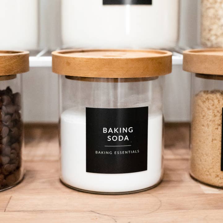 Savvy & Sorted - Wholesale Food/beverage label - Black Minimalist Pantry Labels14