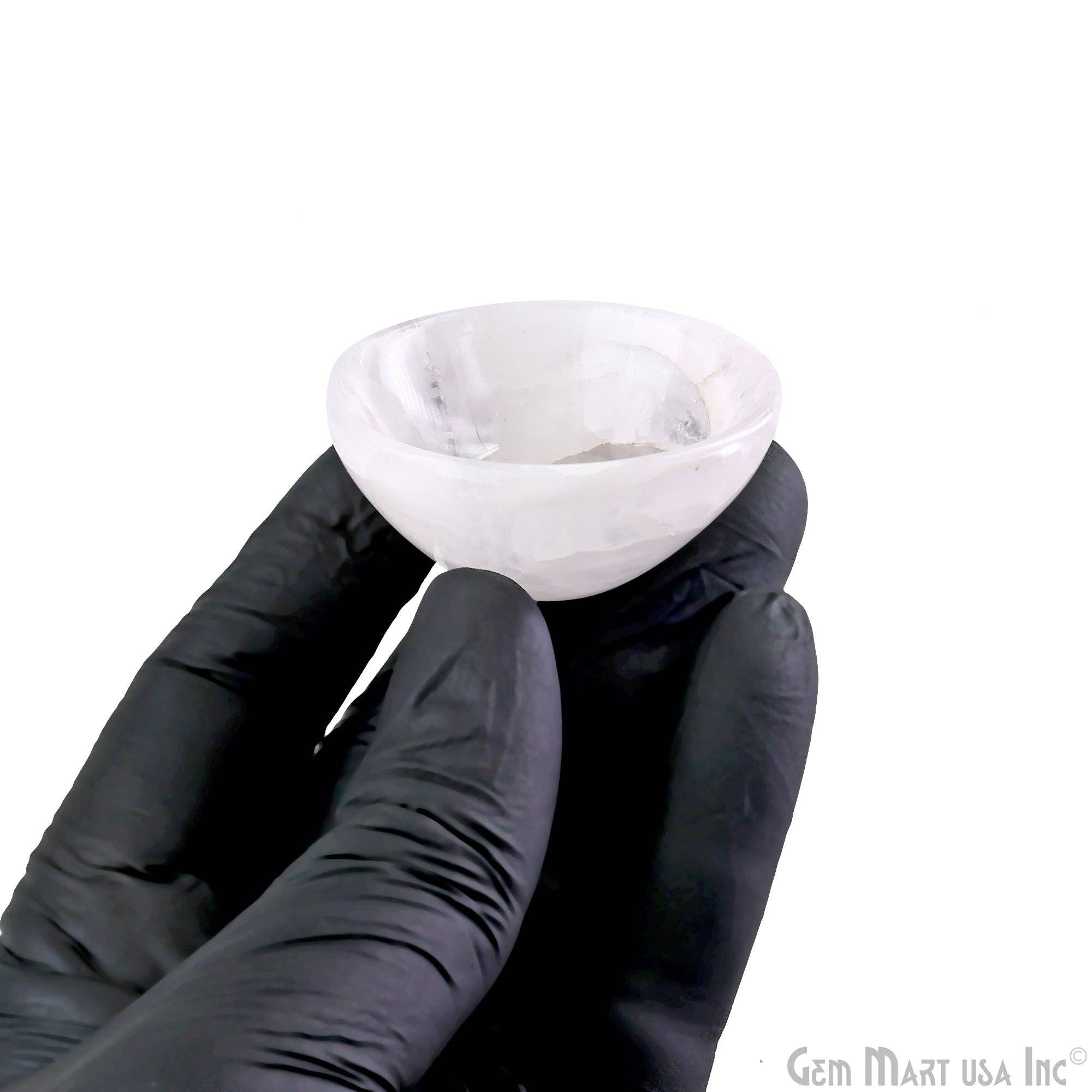 GemMartUSA – wholesale Decorative plate/dish/bowl – Natural Rose Quartz Mini Carved Gemstone Bowl Cup 2 inch2