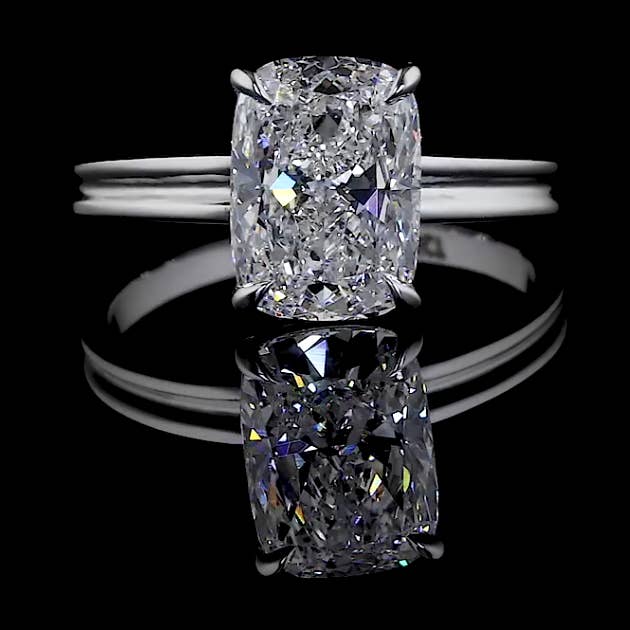 Cushion Solitaire Lab-Grown Diamond Ring for wholesale by Kalindi Jewels