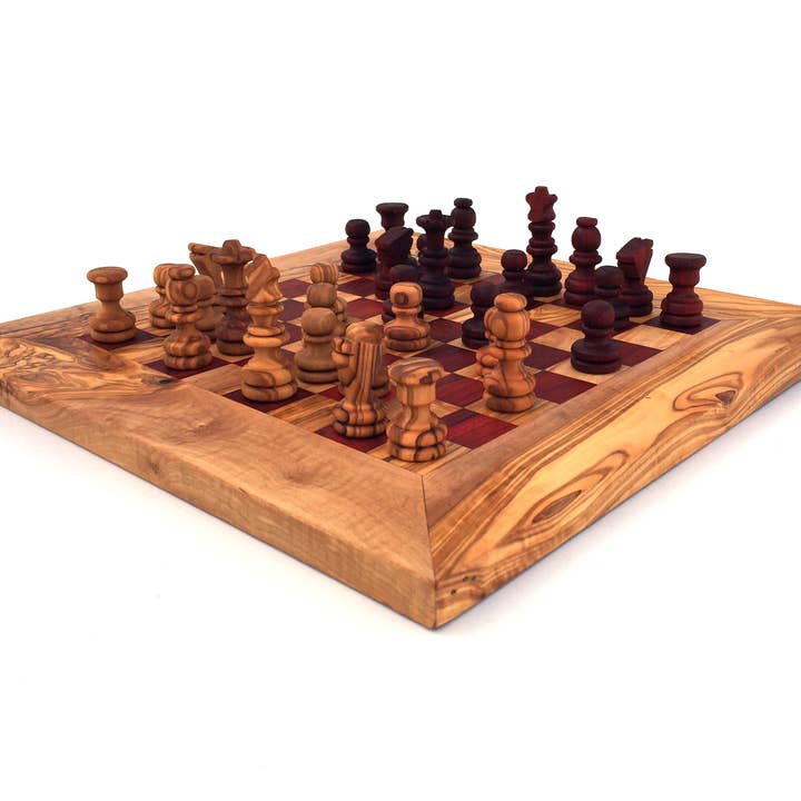 medina mood - Wholesale Board Game - chess set chessboard size M handmade from olive wood5