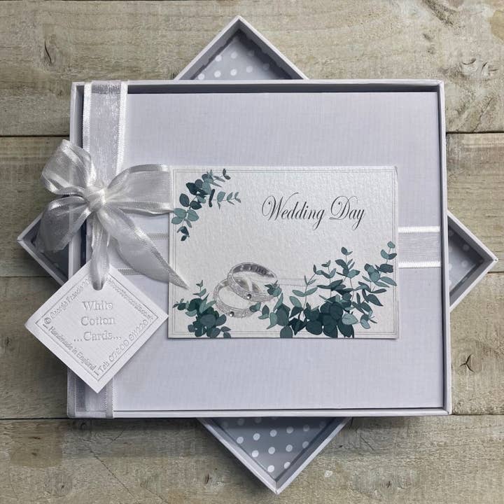 Anéis de Casamento e Verdura - Livro de Visitas (D32-3) por atacado de White Cotton Cards