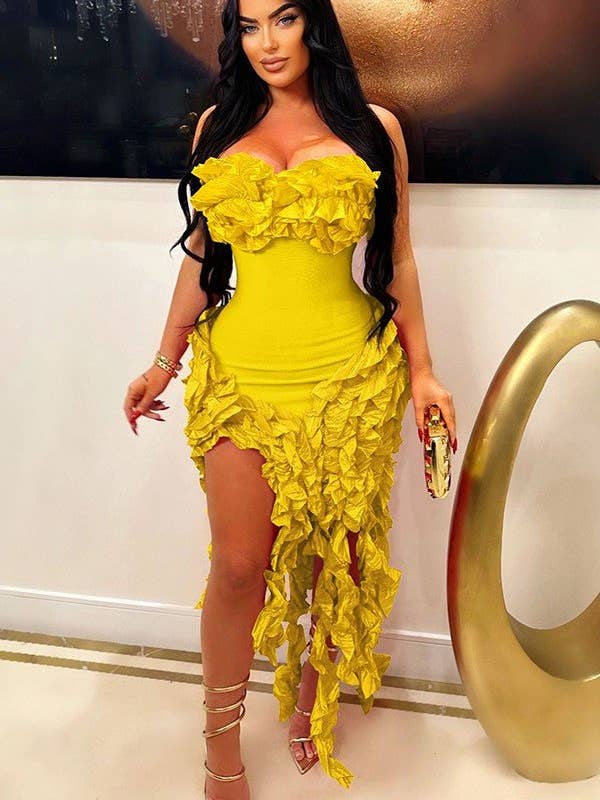 Aria Romance - Wholesale Gown - Women's - Strapless Peplum Waist Gown7