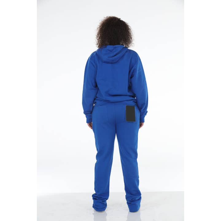 Stylo - Vente Pantalon d'intérieur/de jogging – femme - Survêtement évasé empilé bleu royal2