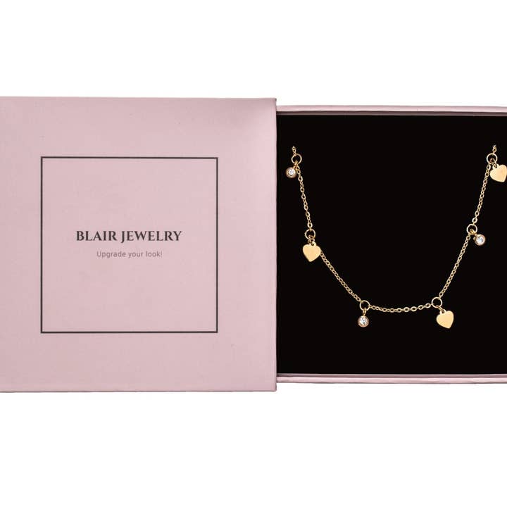 BLAIR - Wholesale Choker/Collar - heart diamond choker - necklace3