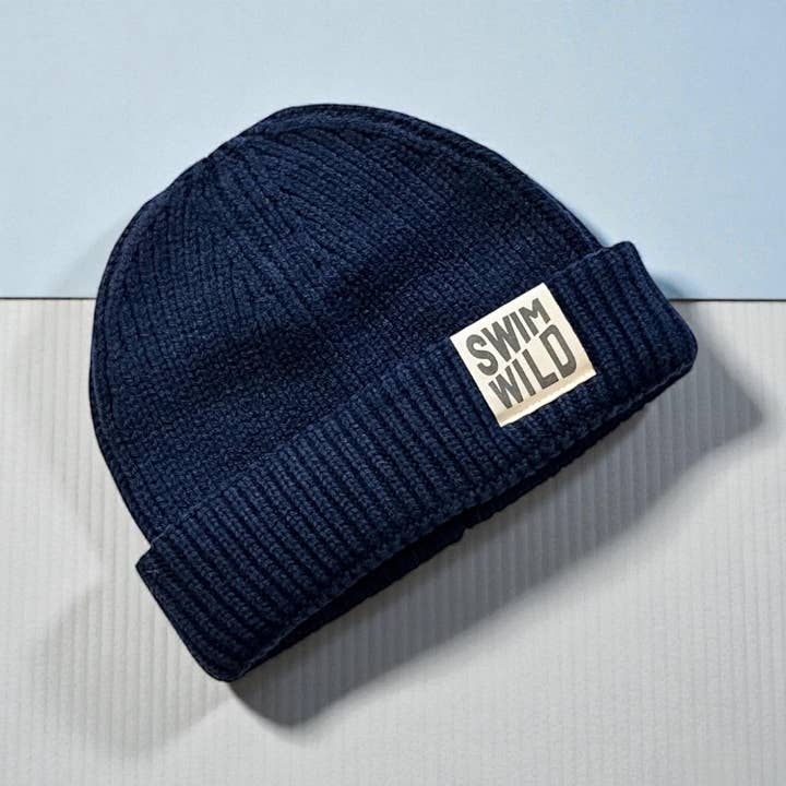 Fishermans strikket hat - Navy for engroshandel hos the Cornish studio