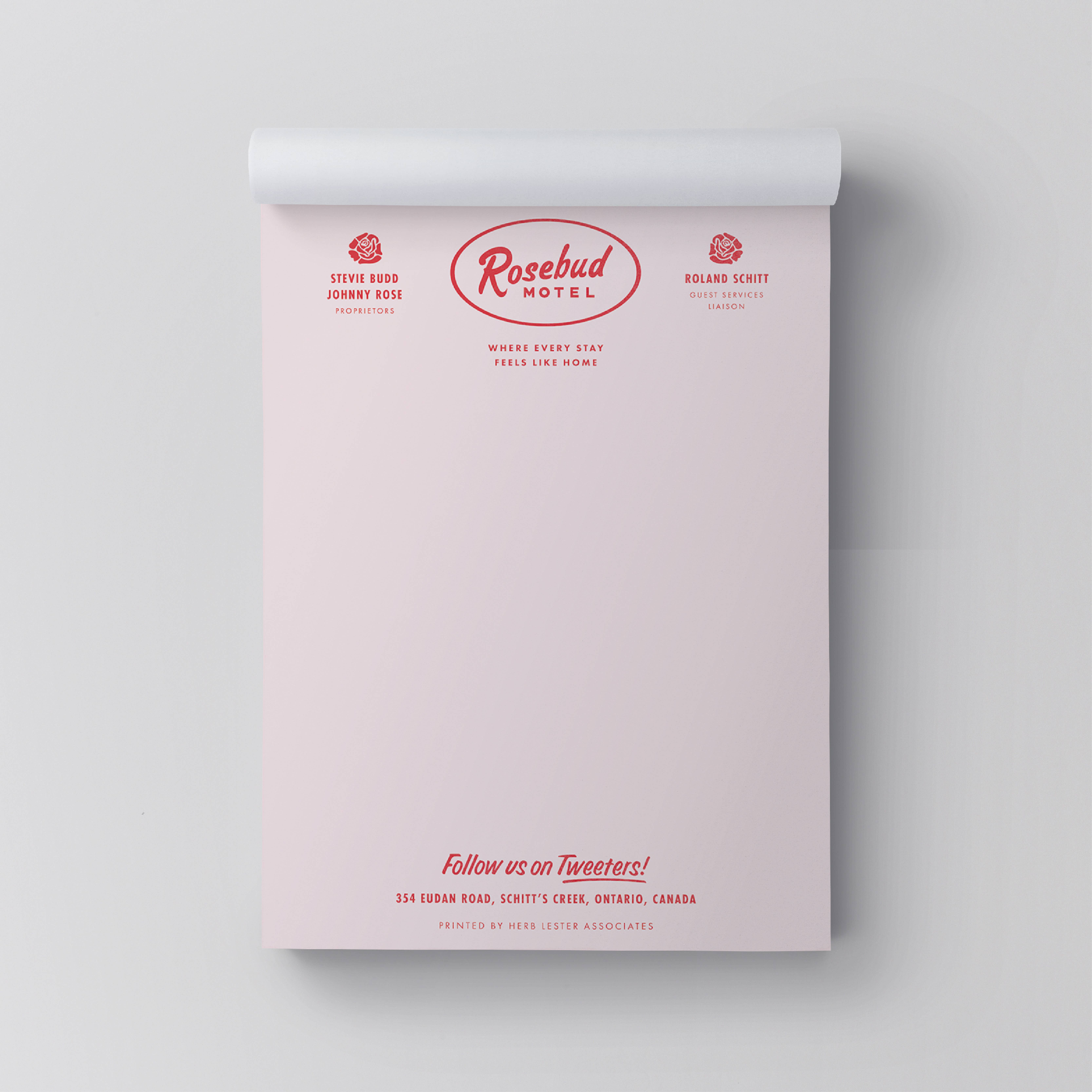 Herb Lester Associates - Wholesale Notepad - Rosebud Motel: Fictional Hotel Notepad Set