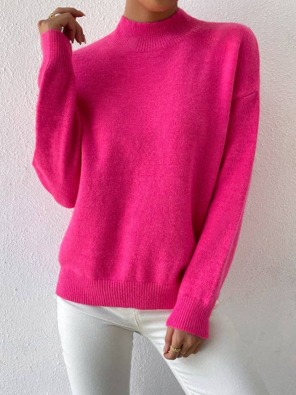 Masyal - Wholesale Knit Sweater - Women's - Autumn Winter Half Turtleneck Long Sleeve Sweater1