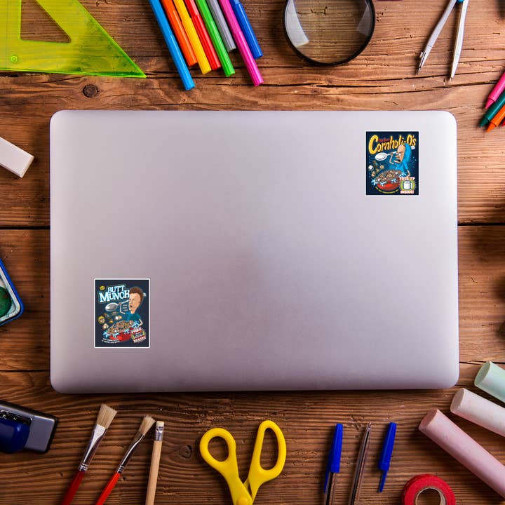 Jazzy Pop Stickers - Wholesale Sticker - Set of 2 Beavis and Butt-head Cornholio laminated stickers4