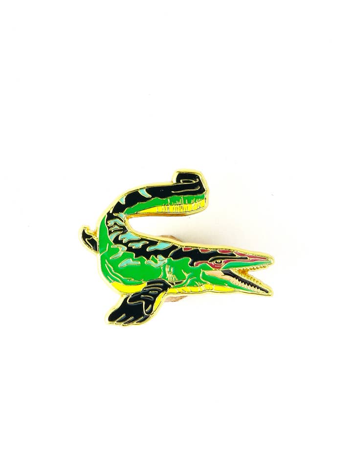 Mosasaurus Enamel Pin (Mosasaurus hoffmanni) for wholesale by Stemcell Science Shop