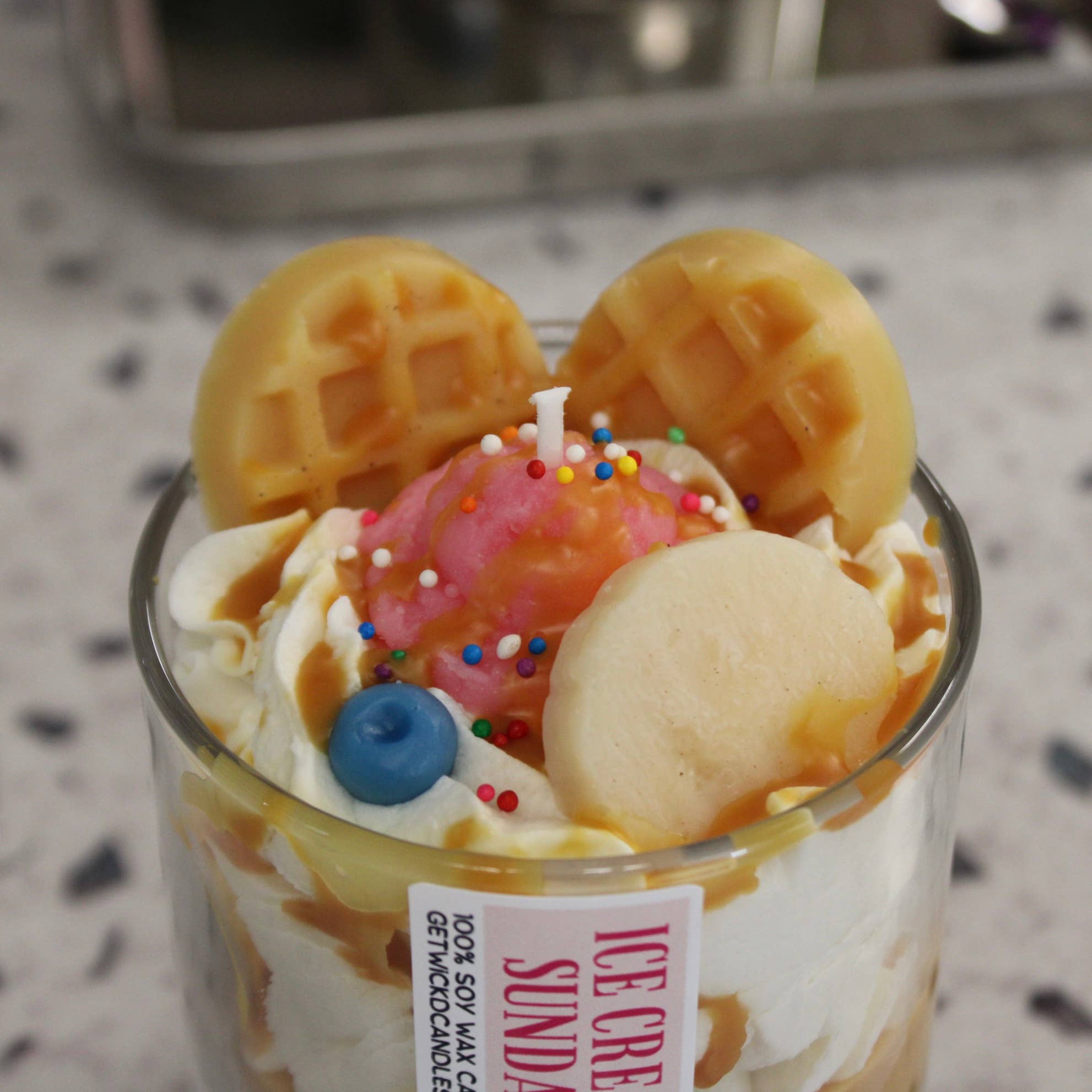 Get Wick'd Candle Co. – wholesale Novelty candle – Ice Cream Sundae Candle 1
