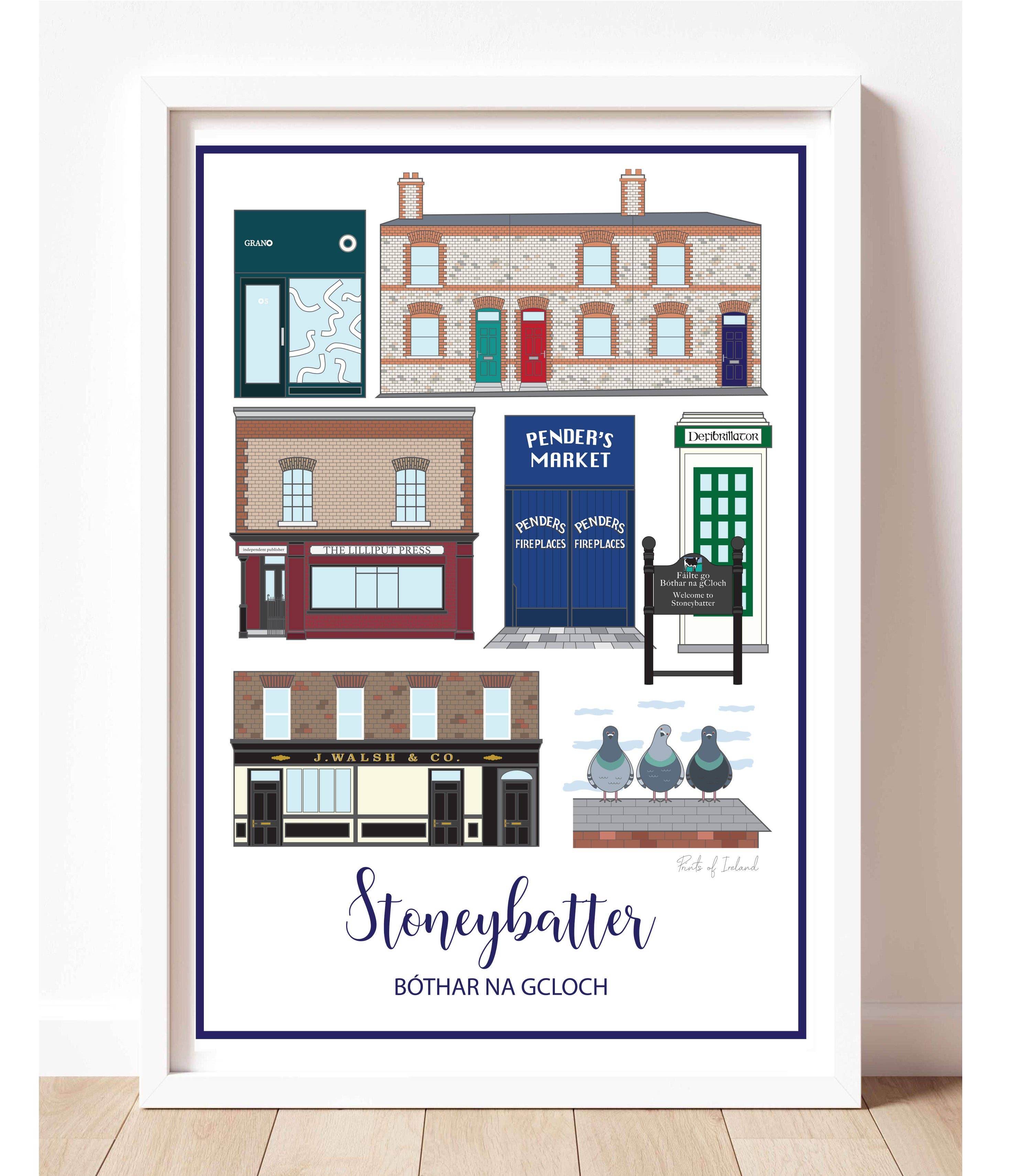 Prints of Ireland - Vendita all'ingrosso Stampa artistica - Punti di riferimento di Stoneybatter0