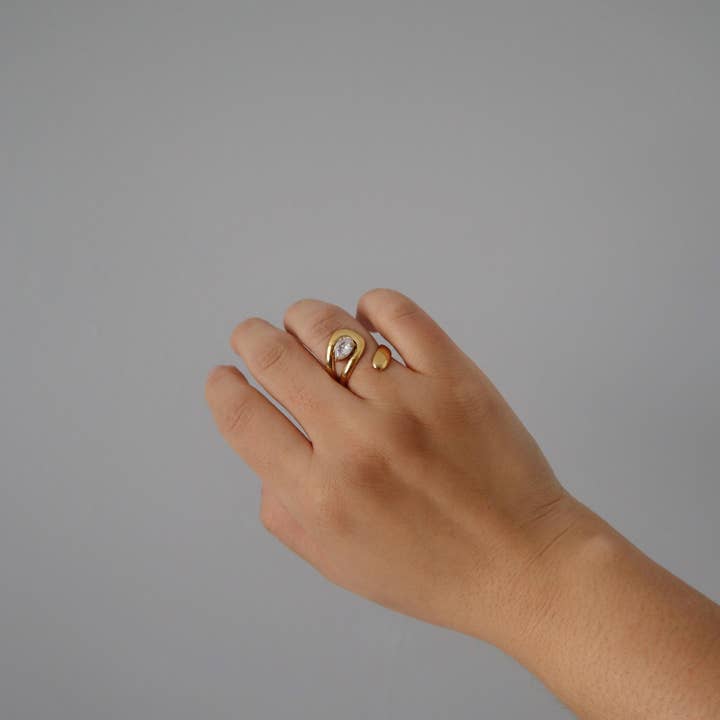 JESSA Jewelry - Wholesale Cocktail/Statement Ring - Amelia Ring | Zircon Wrap Ring2