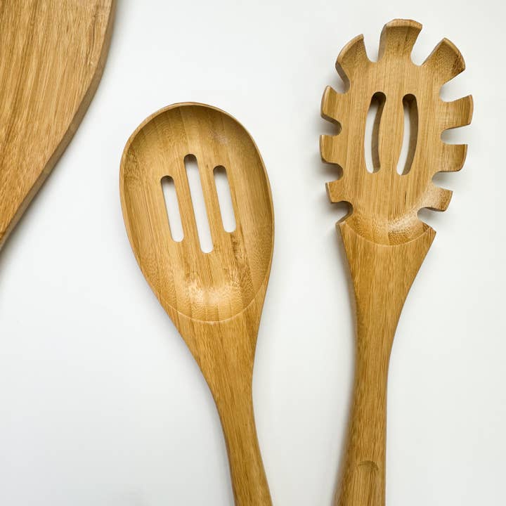 Smile Boutiques - Wholesale Kitchen utensil set - Premium Bamboo Utensil Set – Eco-Friendly & Plastic-Free5
