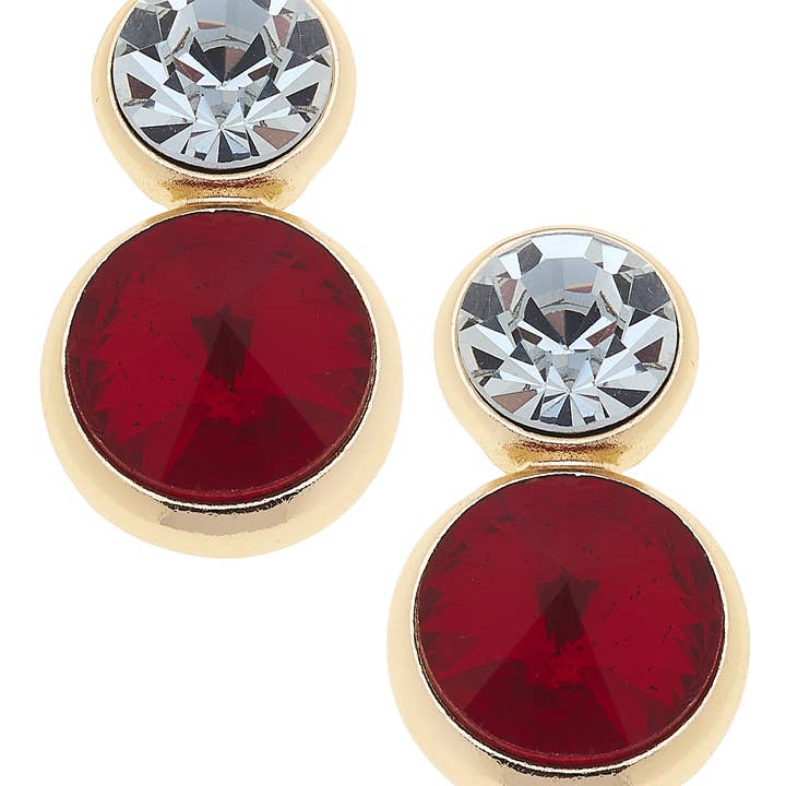 Canvas Style – Großhandel Ohrhänger – Effie Strass-Tropfenohrringe0