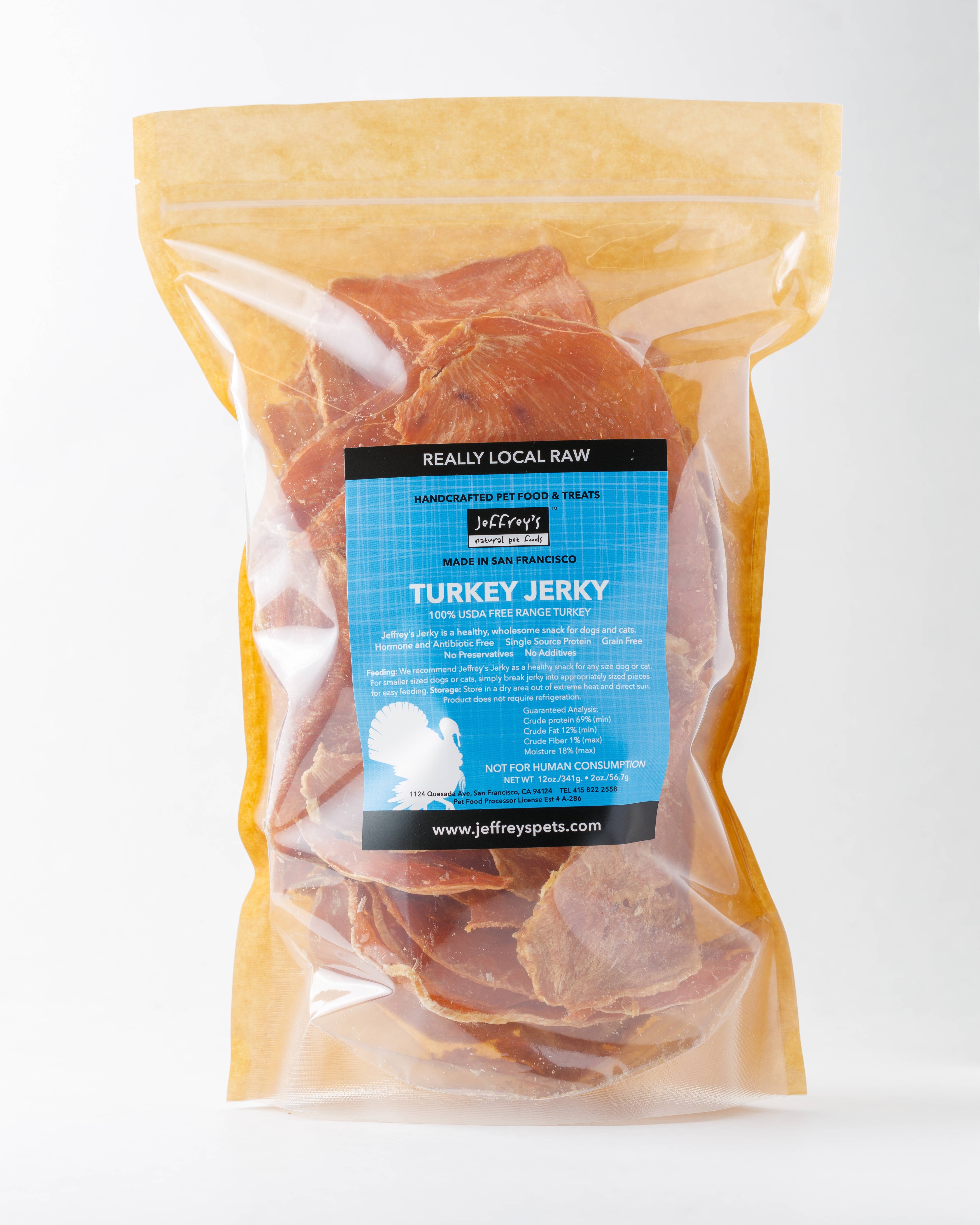 Jeffrey's Natural Pet Foods - Wholesale Pet Treats - Dog - Jeffrey's House Made Turkey Jerky1