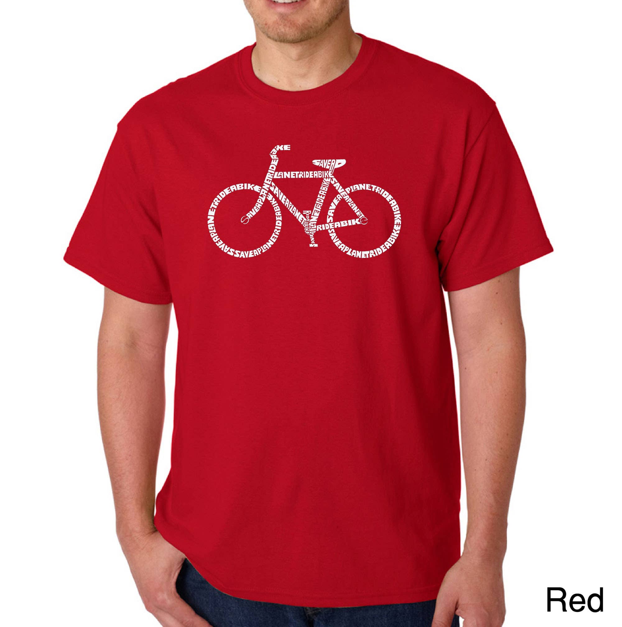 LA Pop Art - Wholesale Screen Printed T-Shirt - Men's - LA Pop Art Men's Word Art T-shirt - RIDE A BIKE8
