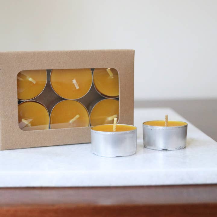 Canoe Cove Honey - Wholesale Tea Light Candles - Tealight Beeswax Candles | 6 pack1