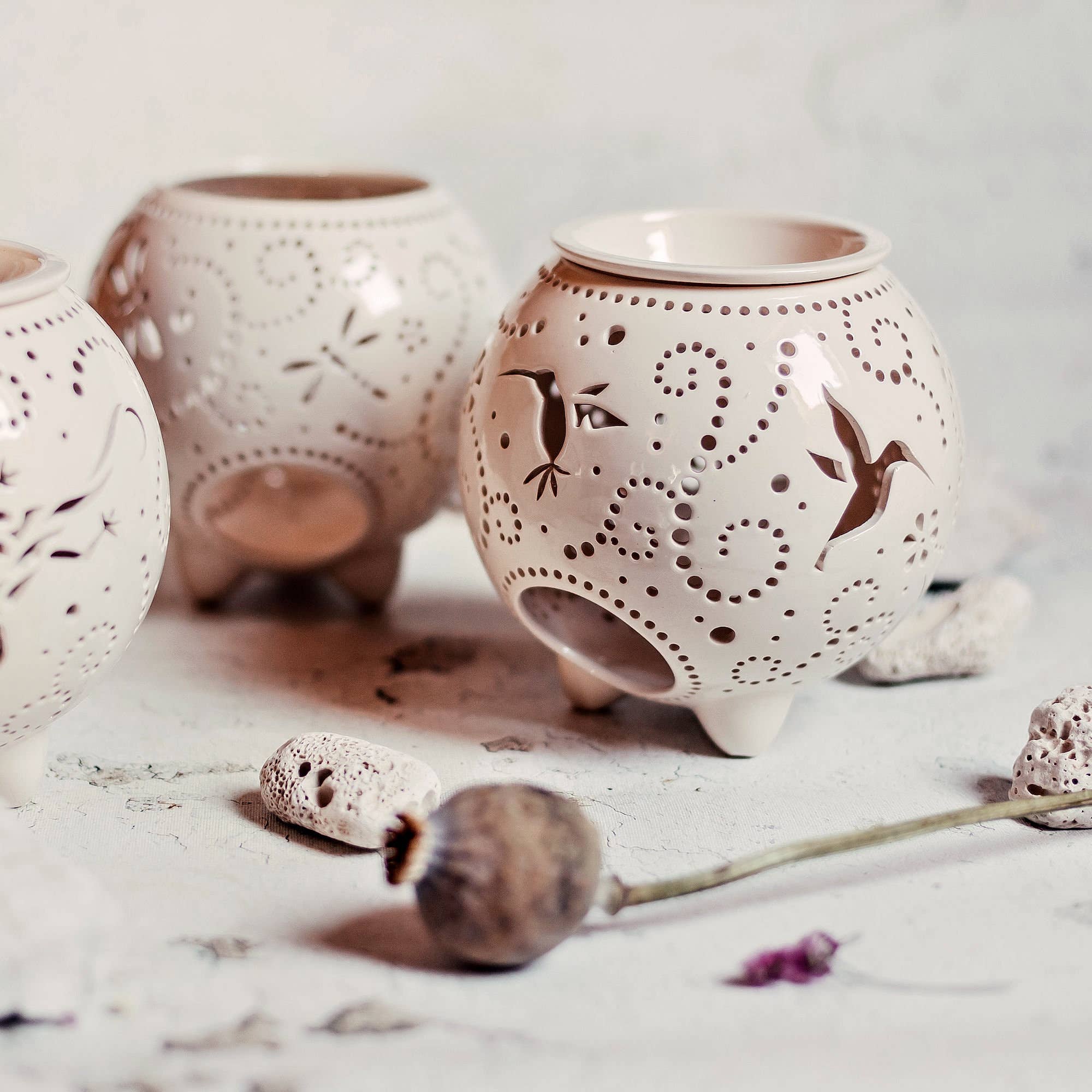 Cozy Home Ideas - Wholesale Wax Warmer - Wax melt warmer - candle holder "Hummingbirds"1