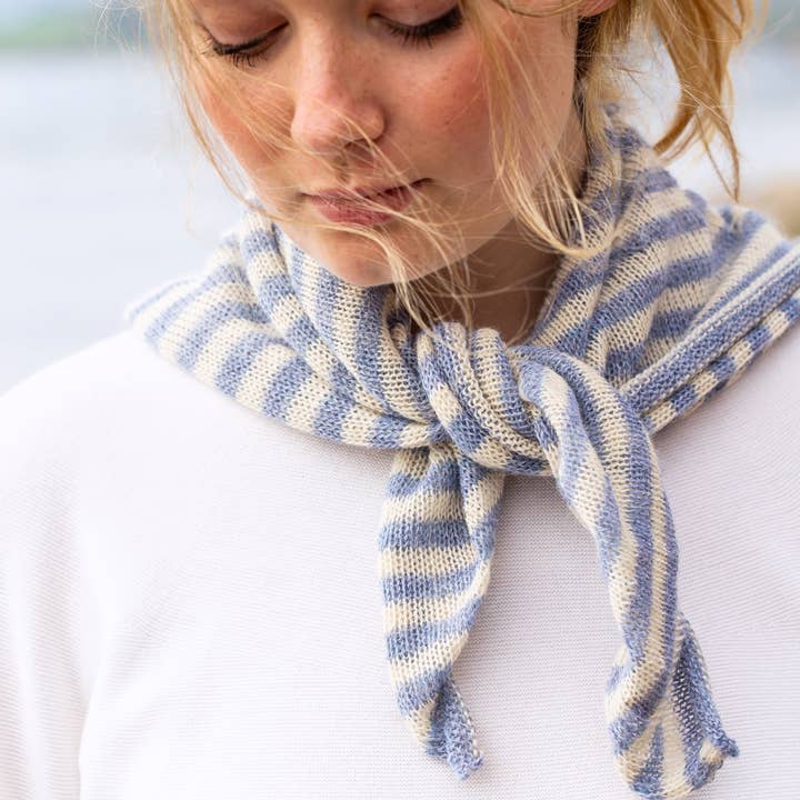 Alpaca Stripe Neckerchief for wholesale by Samantha Holmes Alpaca Clothing and Gifts