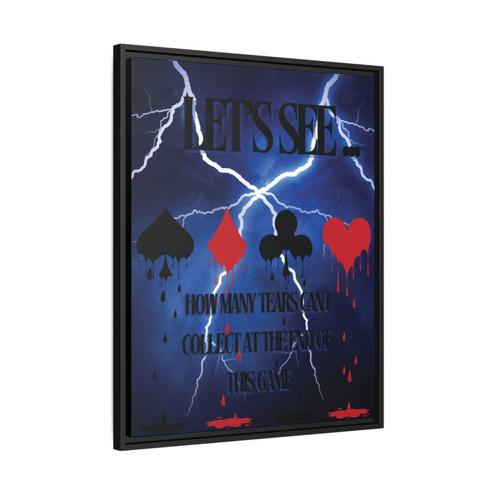 Stampa su Tela Poker Scuro, Arte Thriller Anni '80, Decorazione per la Tana dell'Uomo per la vendita all'ingrosso da parte di LadyKCreations1