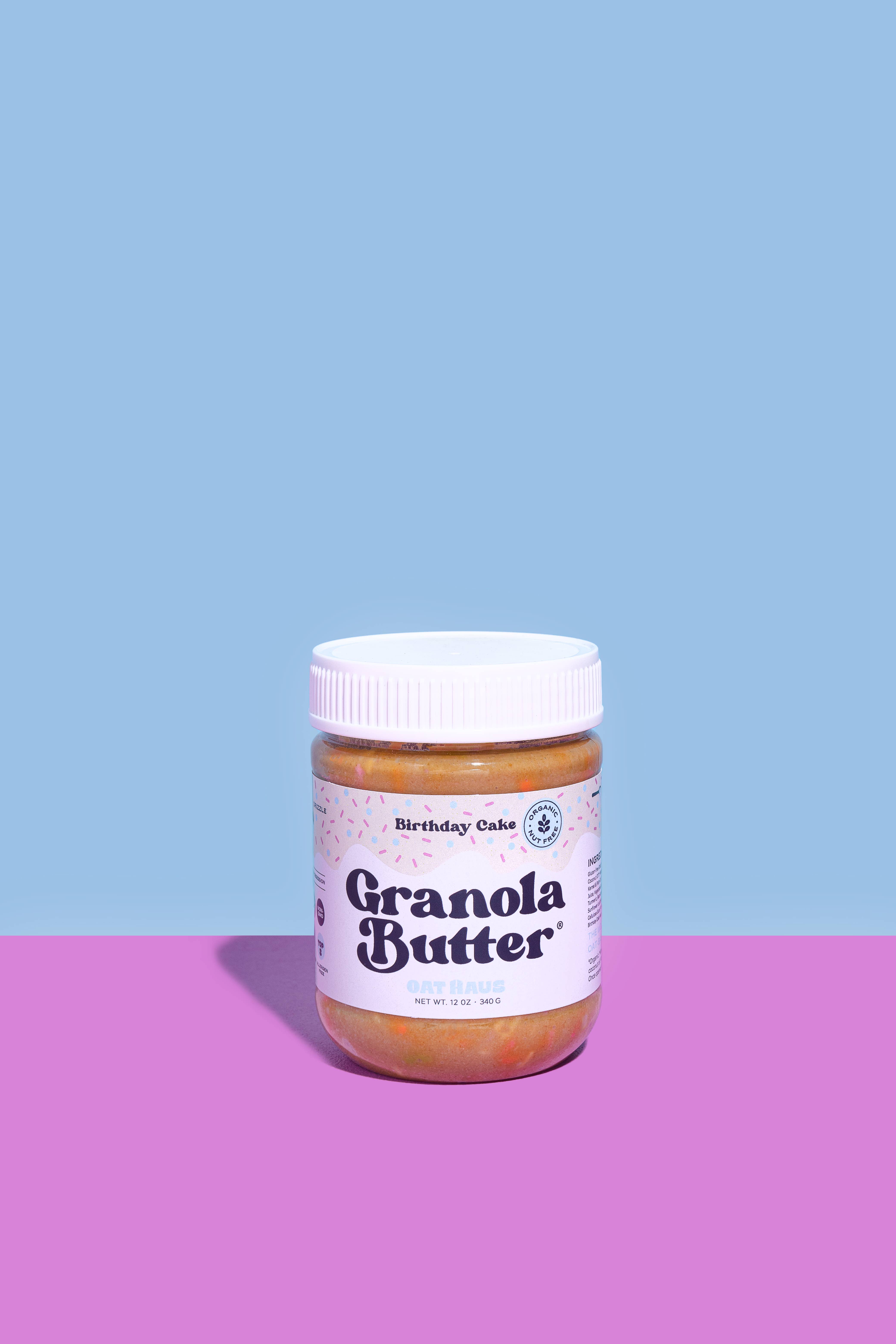 Oat Haus - Vente Beurres de noix - Gâteau d'anniversaire au beurre granola Easy Stir | Tartinade sans noix8