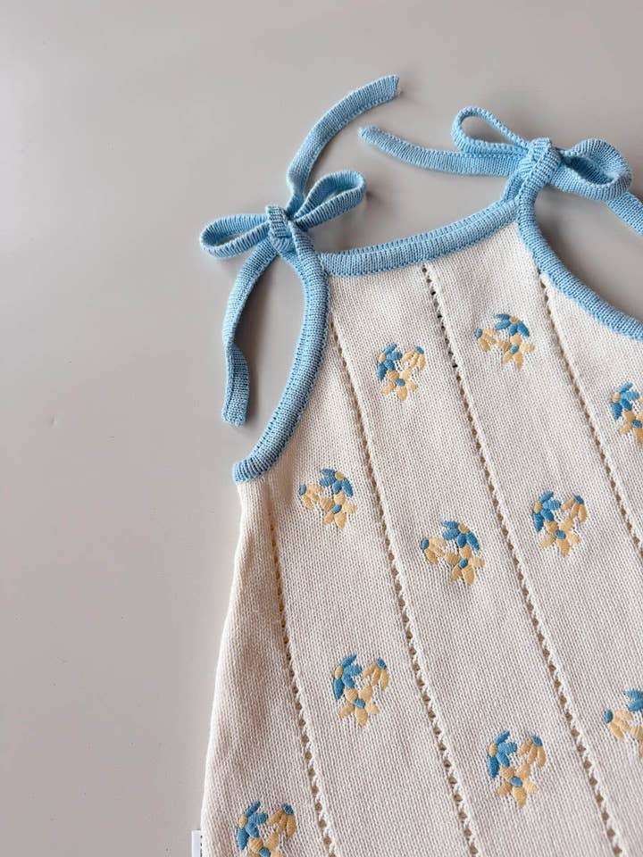 FRECKLES the label - Wholesale Dress - Kids - PRE-ORDER Bloom Pointelle Tie Dress | Pansy8