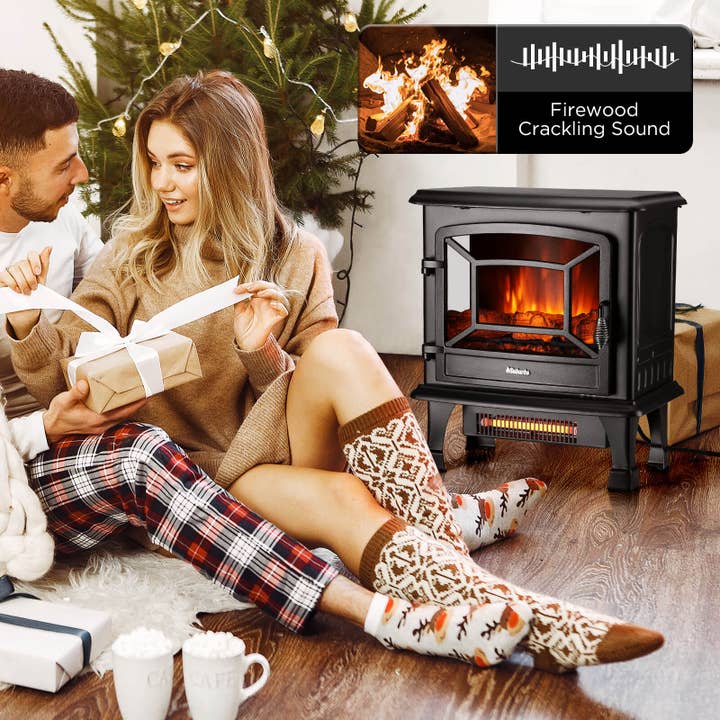 TURBRO - Wholesale Fireplace Screen - Suburbs TS20-SD Electric Fireplace Stove Heater with Sound