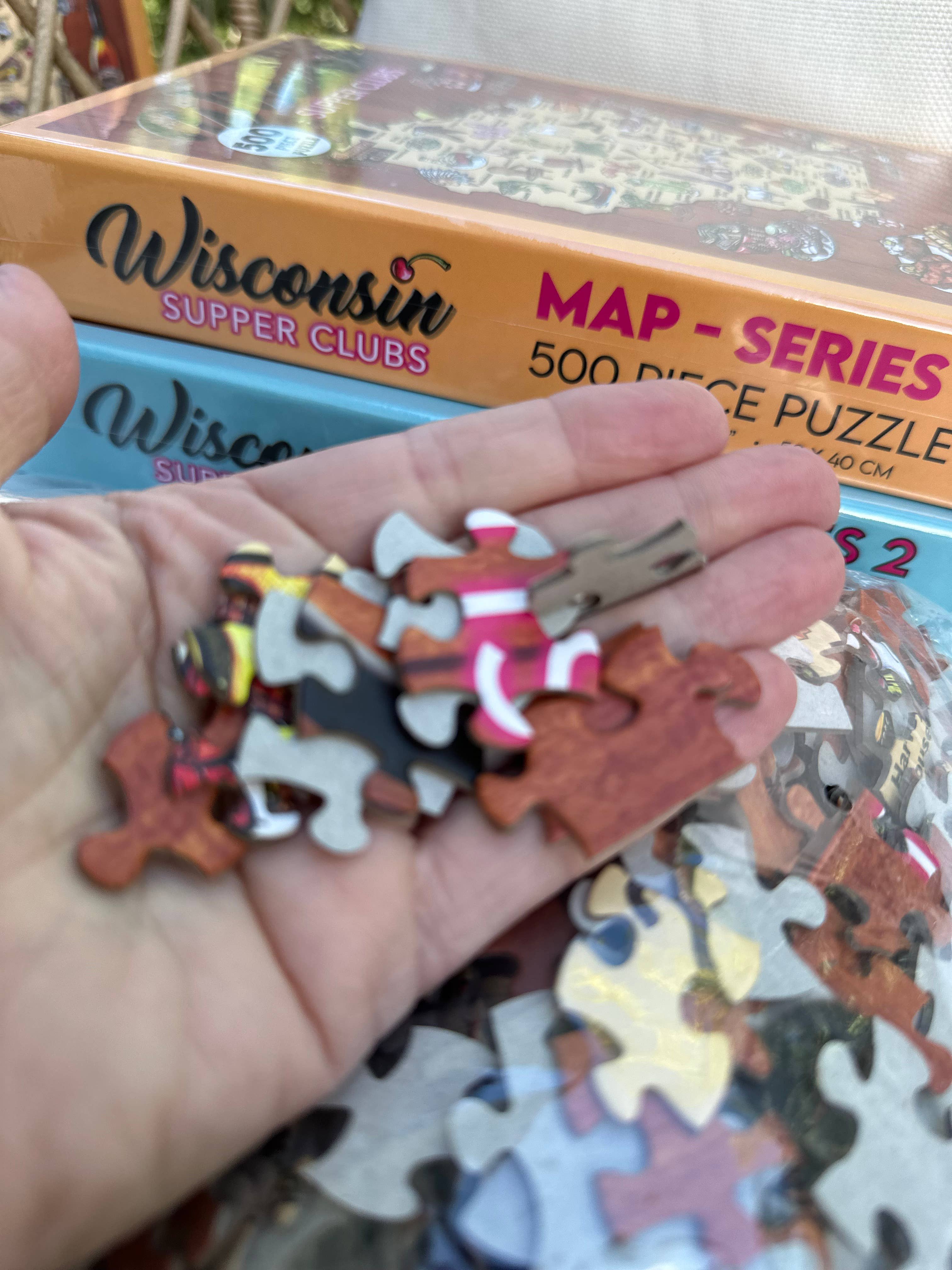 Pink Squirrel Studios - Wholesale Puzzle - Adult - Wisconsin Supper Club Map - Puzzles  500pc (SERIES 1)5