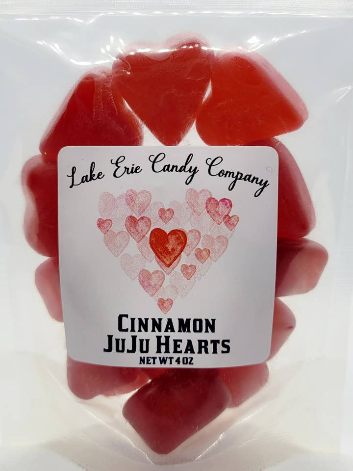 Cinnamon Juju Hearts for wholesale by Lake Erie Candy Company