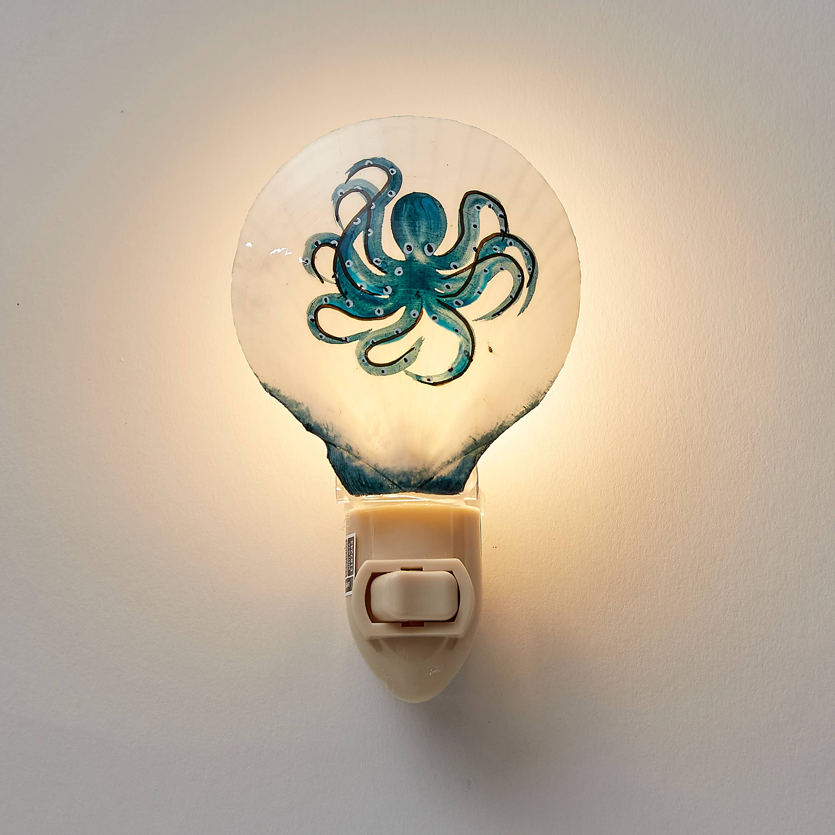 HS Seashells - Vente Veilleuses - Lumière de nuit LED lâche pieuvre peinte1