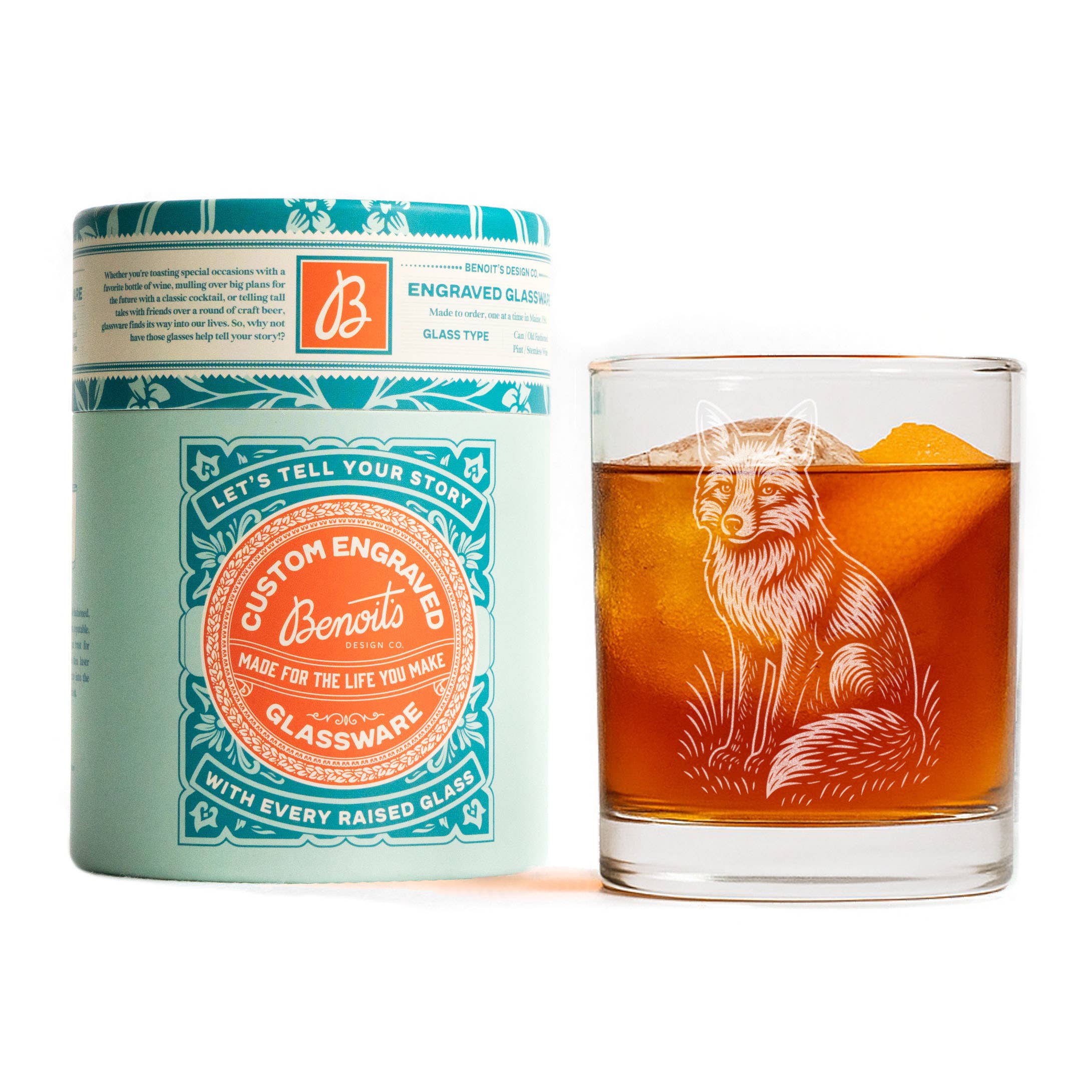 Benoit's Design Co. - Wholesale Cocktail/Liquor Glass - Fox Drinking Glasses5