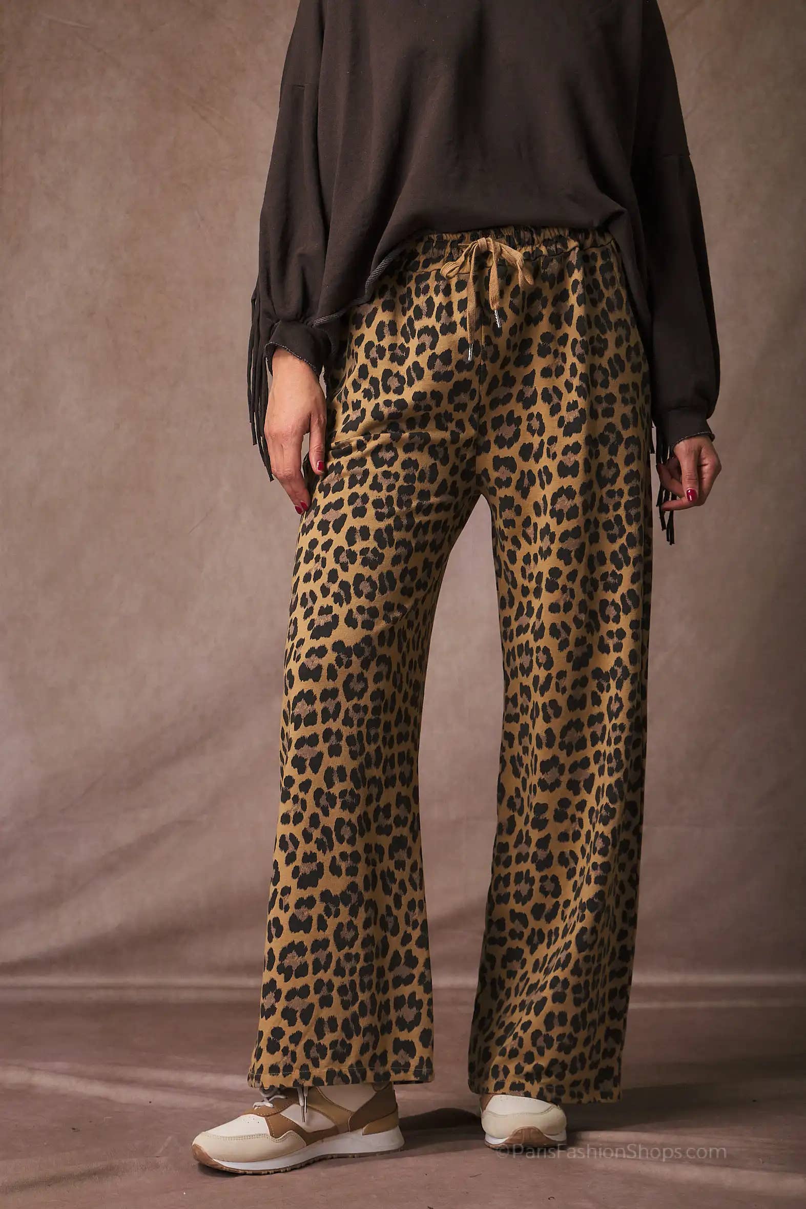 Pépouz' Paris - Wholesale Pants - Women's - Fluid and comfortable leopard print pants PPN25610