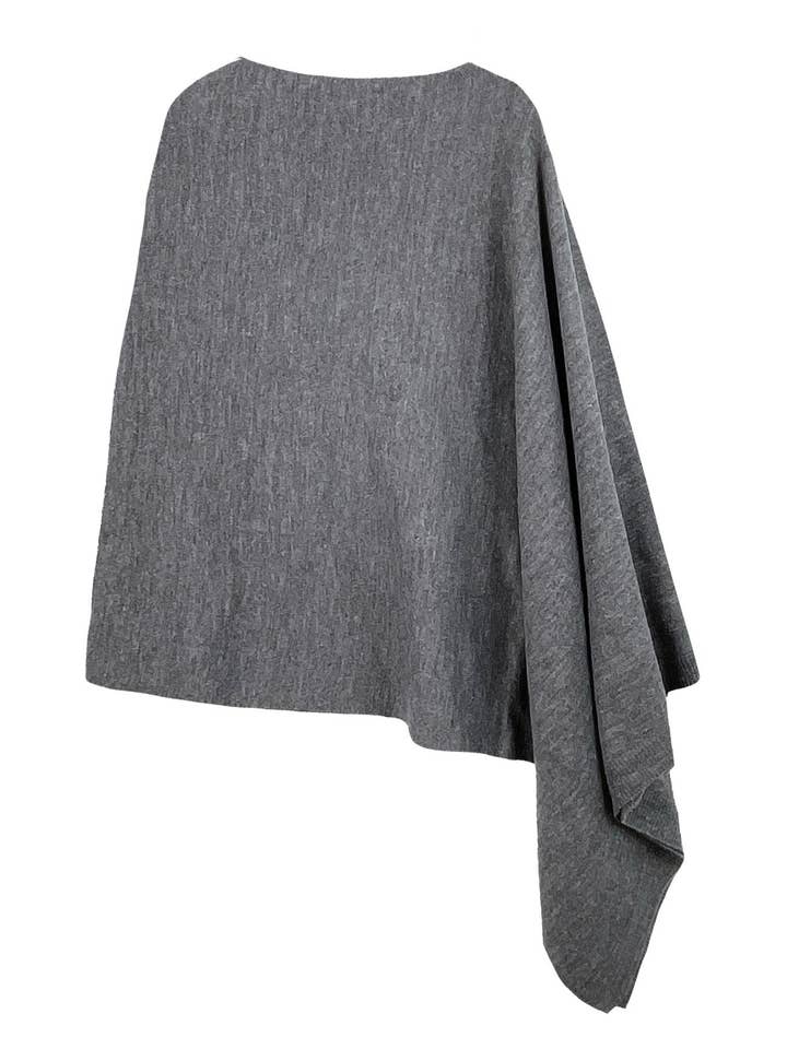 MiMi Wholesale - Wholesale Poncho - Women's - CCP320056 Juney Soft Classic Knit Poncho Ruana22