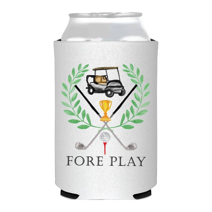 Sip Hip Hooray - Wholesale Drink Huggers & Koozies - Fore Play Golf Ball Masters Can Cooler- Masters