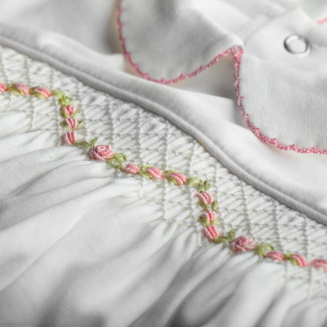 Floral Embroidered Layette for wholesale by Galante Studio Distribution