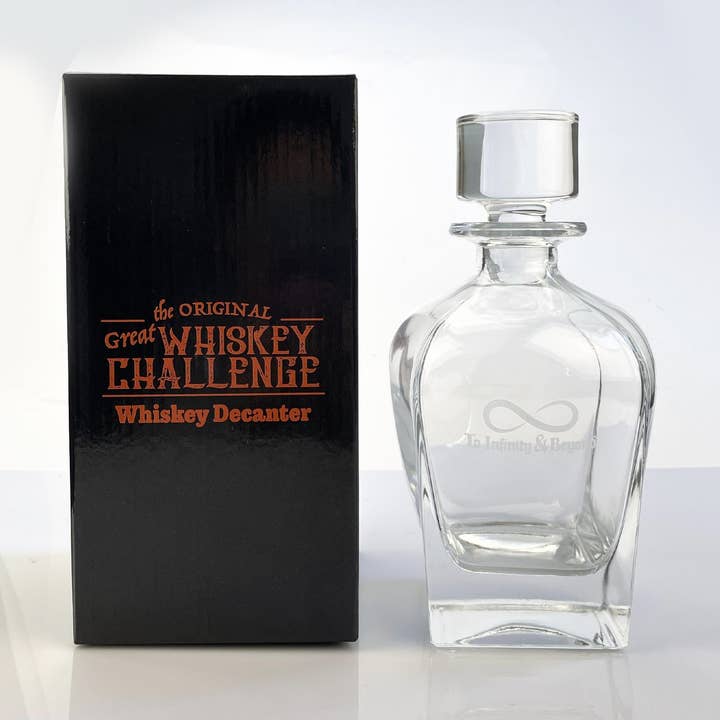 GWC Infinity Bottle Karaf 'To Infinity & Beyond' voor wholesale door The Original Great Whiskey Challenge