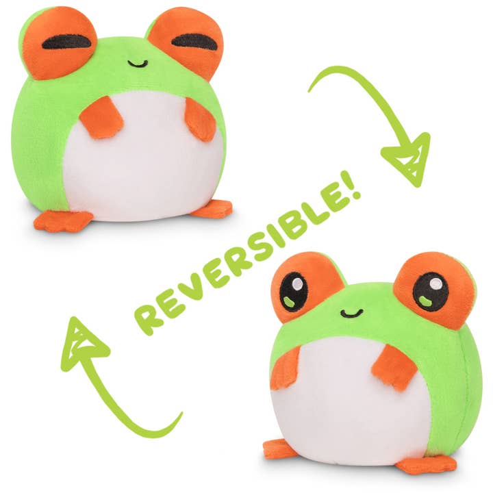 TeeTurtle Reversible Frog Plushie (Tree Frog) for wholesale by TeeTurtle
