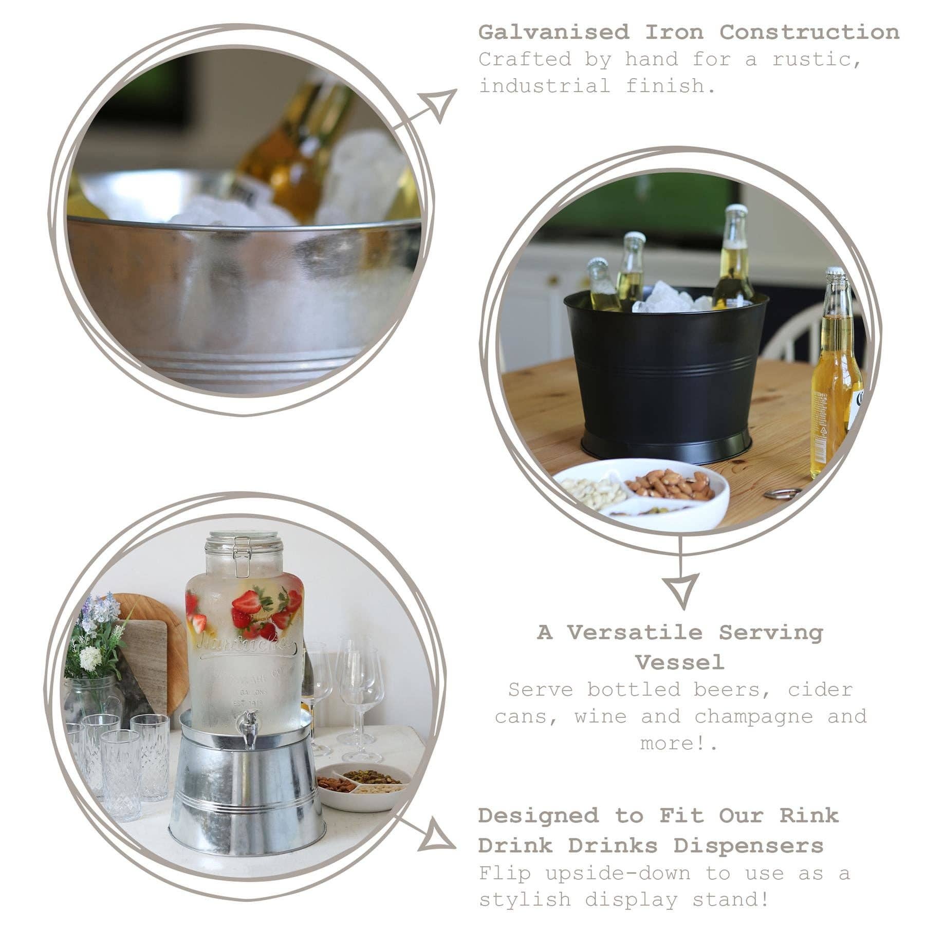 Rinkit Ltd – wholesale Ishink – Handgjord ishink i galvaniserat järn - 26,5 cm - av Rink Drink10