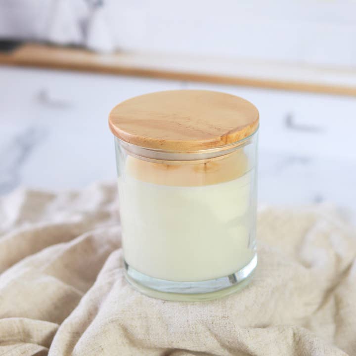 Memory Box Candle Co. - Wholesale Jar/Filled Candle - Lavender + Rosemary - 10 oz. Clear Glass Soy Candle