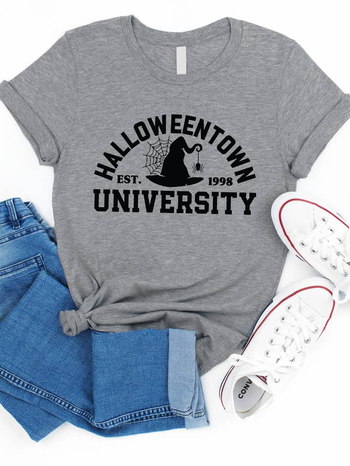 Halloweentown University Graphic Tee for wholesale by Tickled Teal
