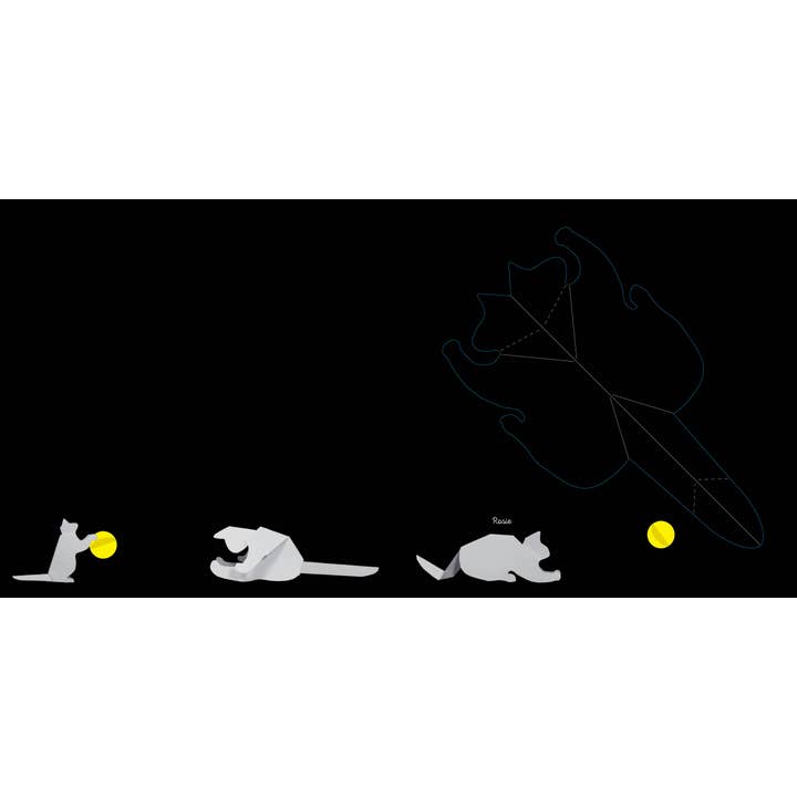 Schiffer Publishing - Wholesale Coloring & Activity Book - Adult - Cats: Fold & Play2