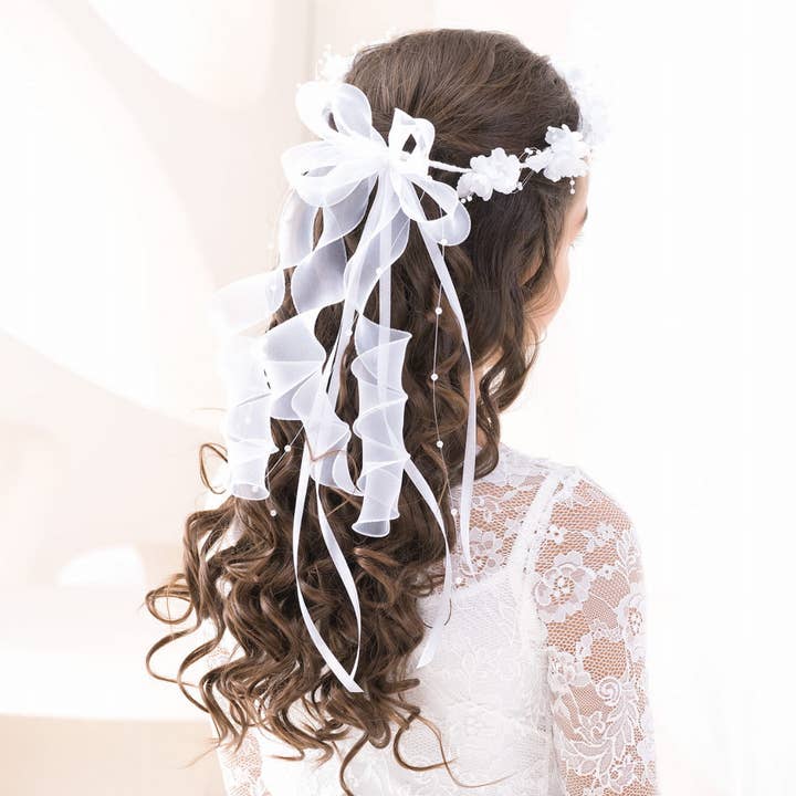 Acessório de cabelo para meninas, coroa de comunhão por atacado de Bajabella