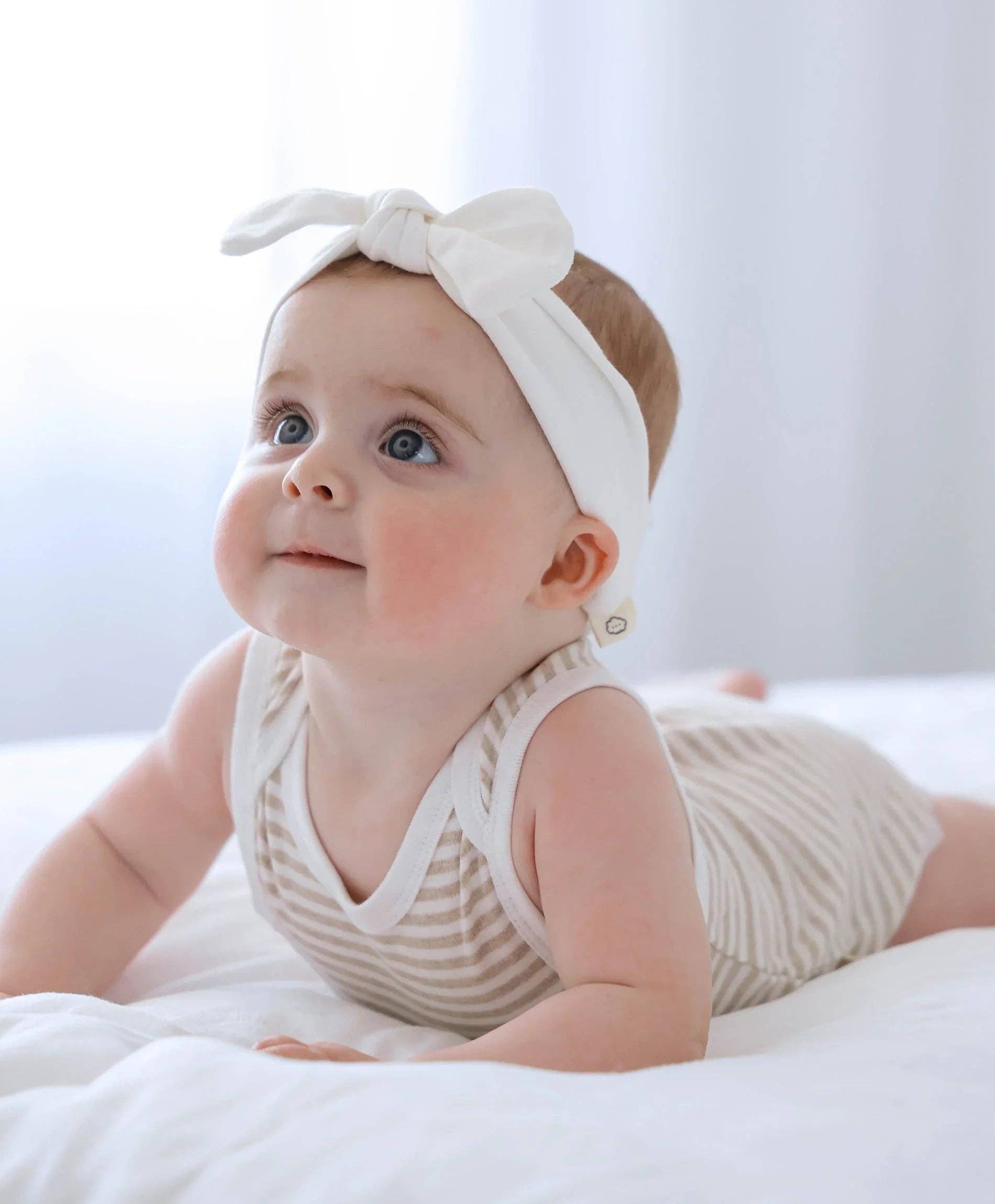 Lūmmi in Colour Babywear - Wholesale Fashion Headband - Baby - Organic Cotton Headband - White2