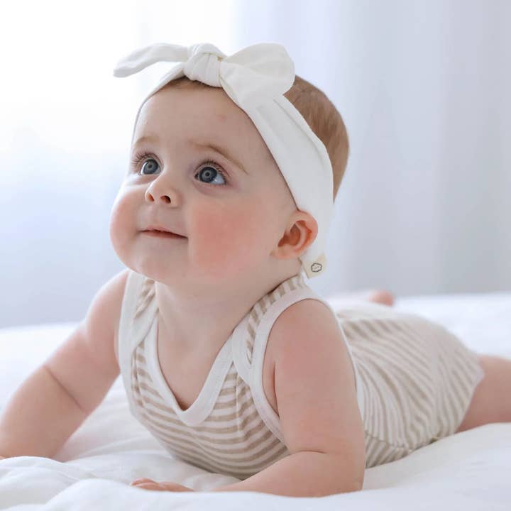 Lūmmi in Colour Babywear - Wholesale Fashion Headband - Baby - Organic Cotton Headband - White2