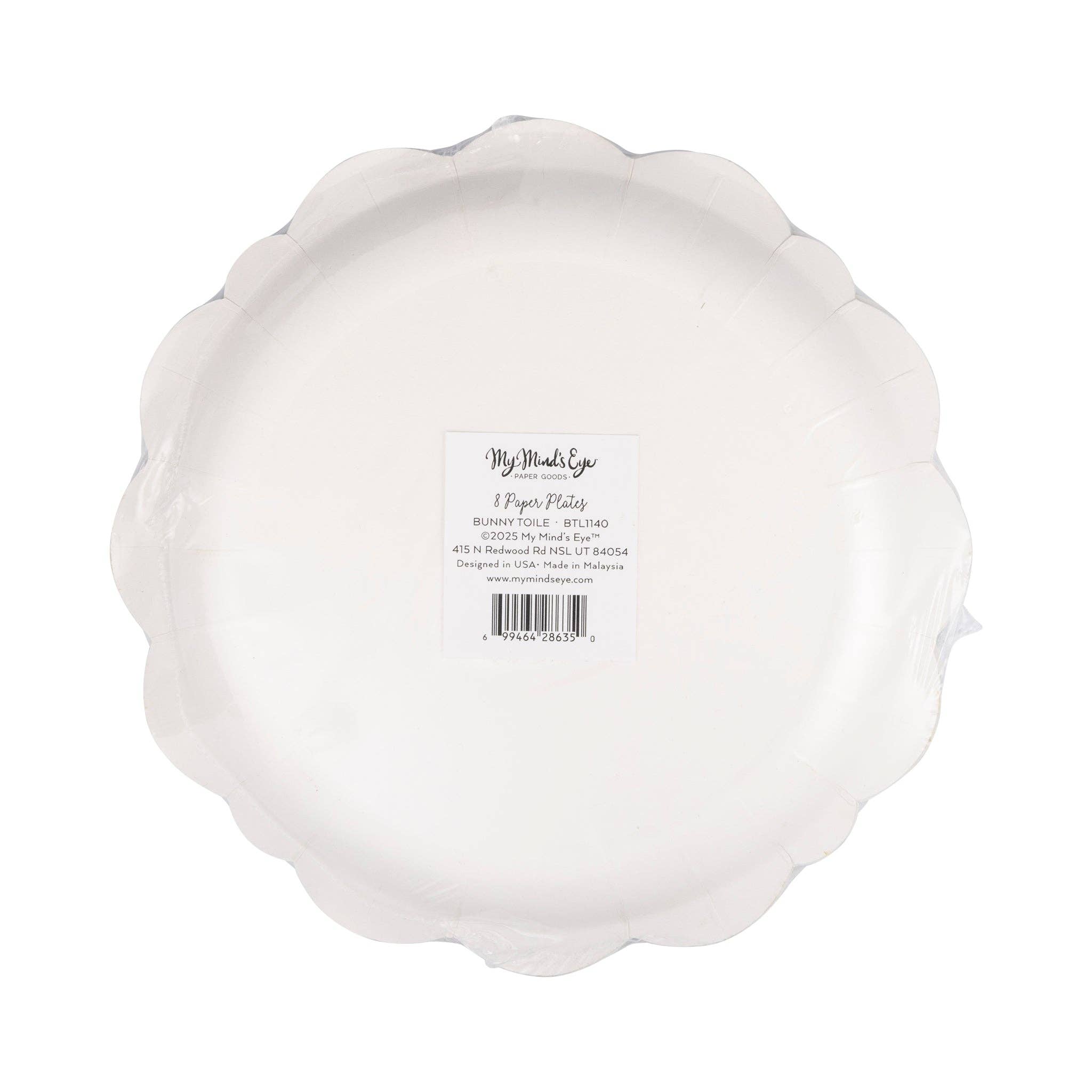 My Mind’s Eye - Wholesale Disposable Plate - BTL1140 - 8" Bunny Toile Plates5