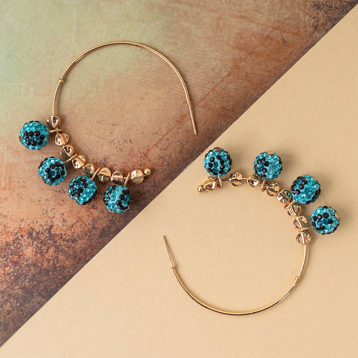 Your Fashion Wholesale - Wholesale Hoop Earrings - Beaded Hoop Earrings - Animal Print Beads1