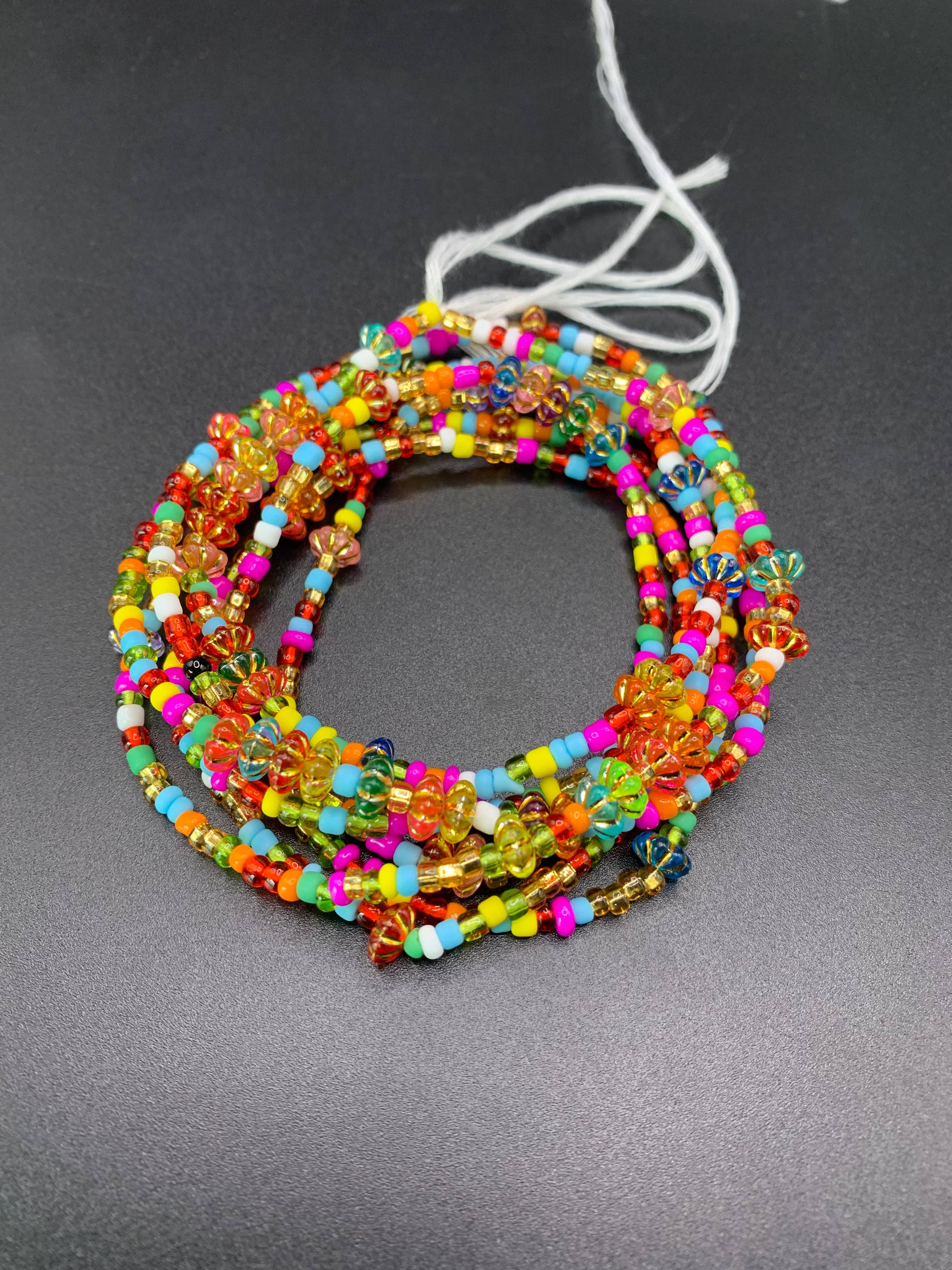 MaddieMayShop - Wholesale Beads - Lily~ Multi Colored Waist Bead5