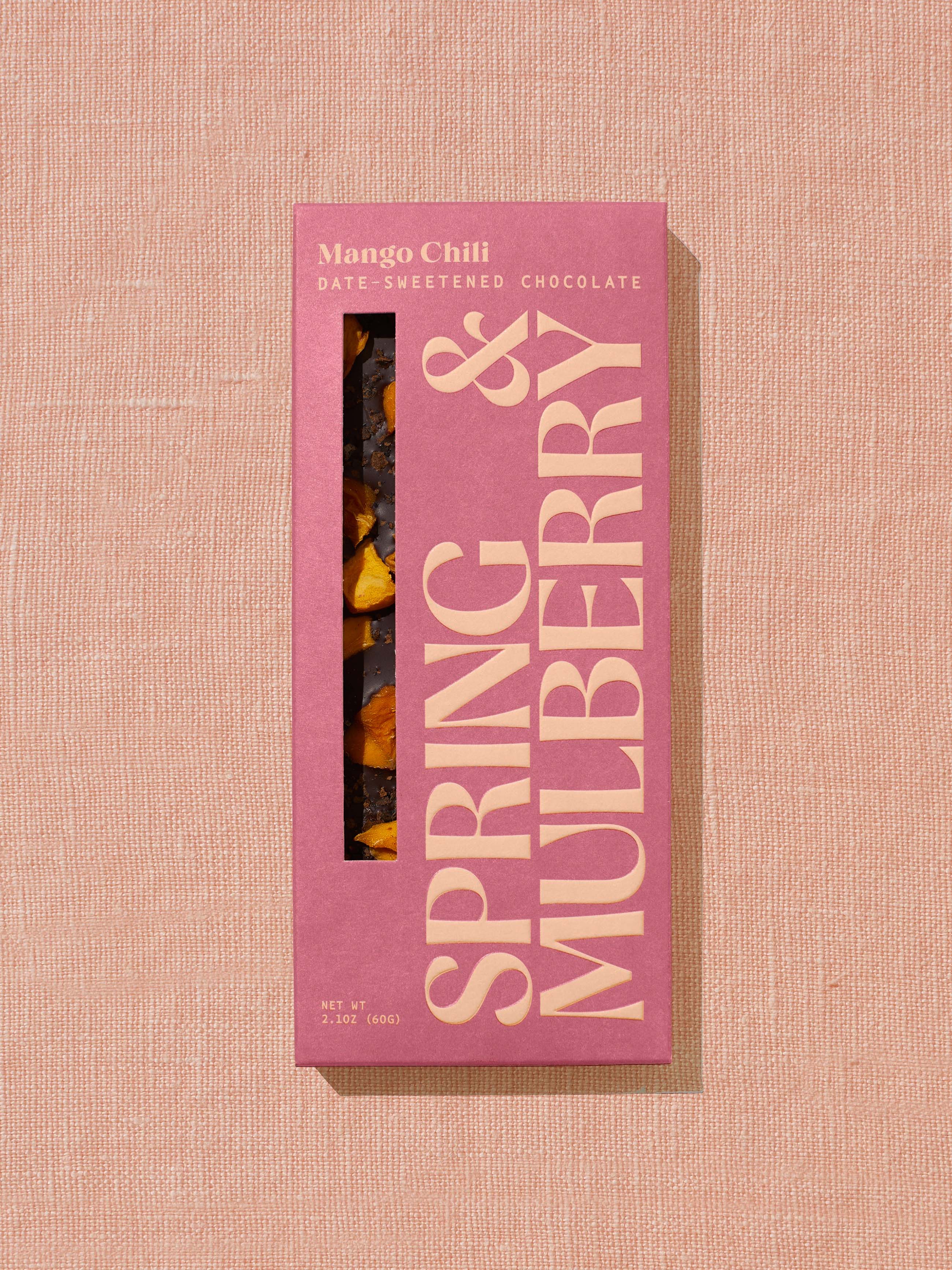 Spring & Mulberry - Wholesale Chocolate Bar - Mango Chili Date-Sweetened Dark Chocolate